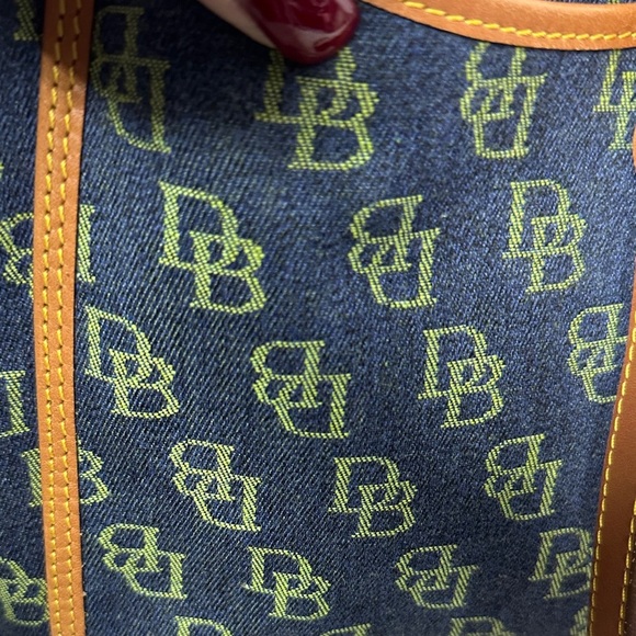 Dooney & Bourke Vintage Navy and Tan Signature Backpack Excellent Condition - Picture 16 of 16